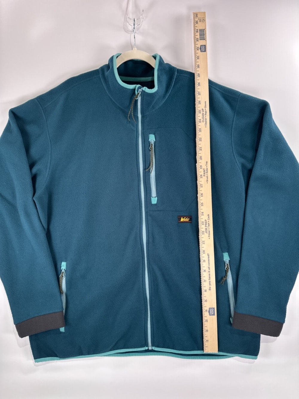 REI Co-op Mens XLT Polartec Fleece Full Zip Jacket Gorpcore Teal - Picture 13 of 14